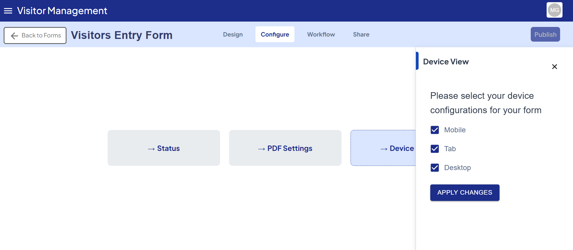 configure